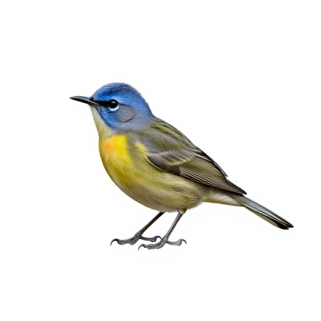 Blue-headed vireo isolated on a white background