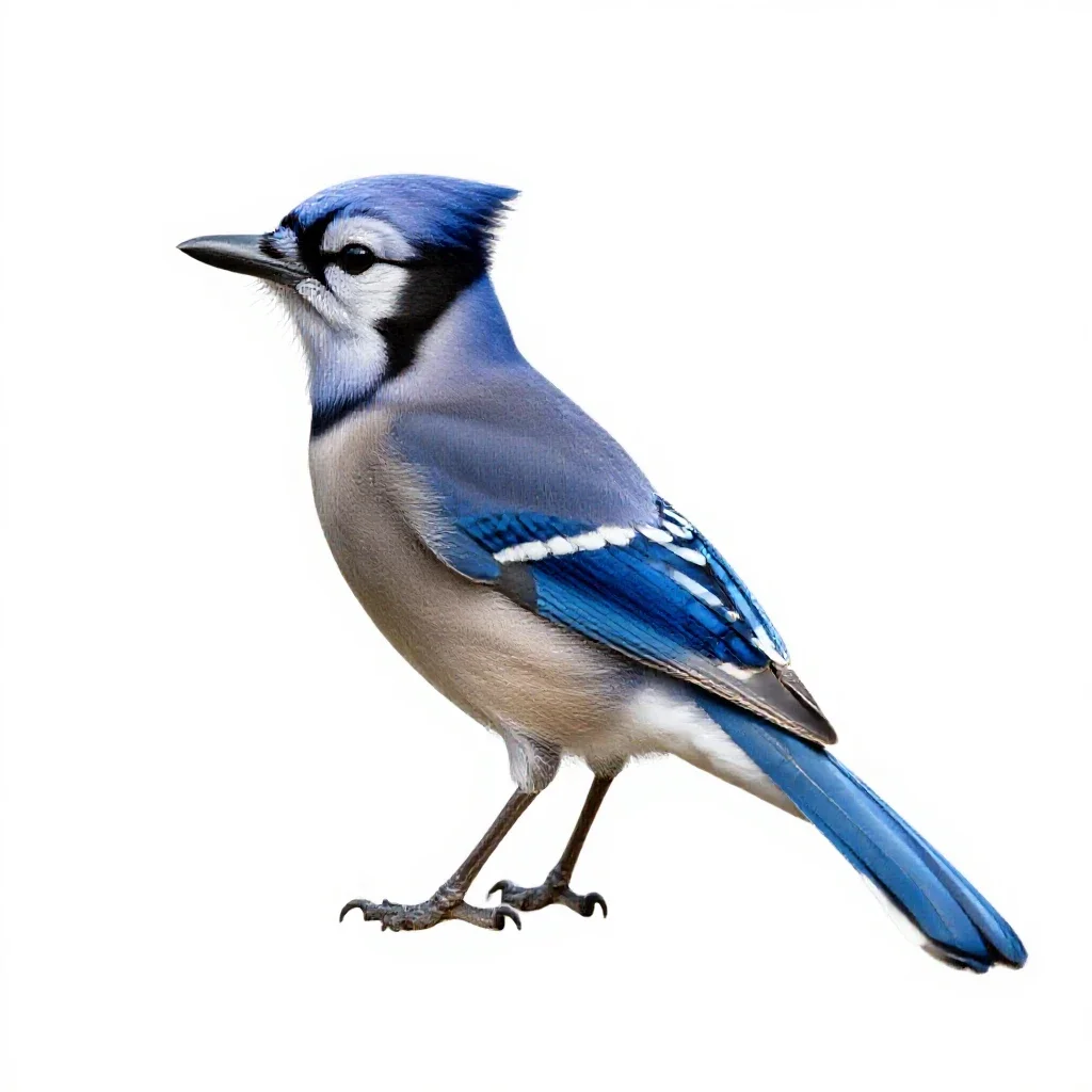 Blue jay isolated on a white background