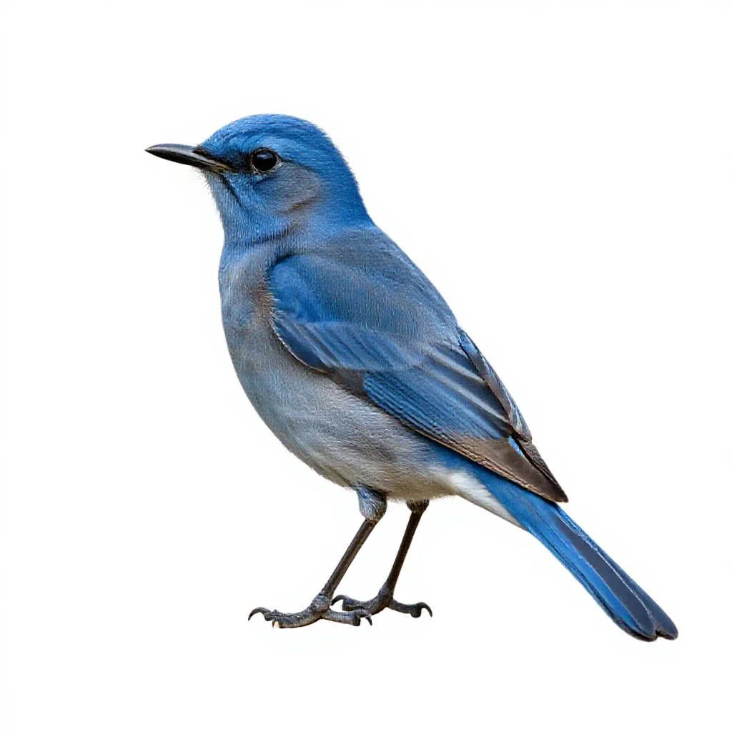 Blue mockingbird isolated on a white background
