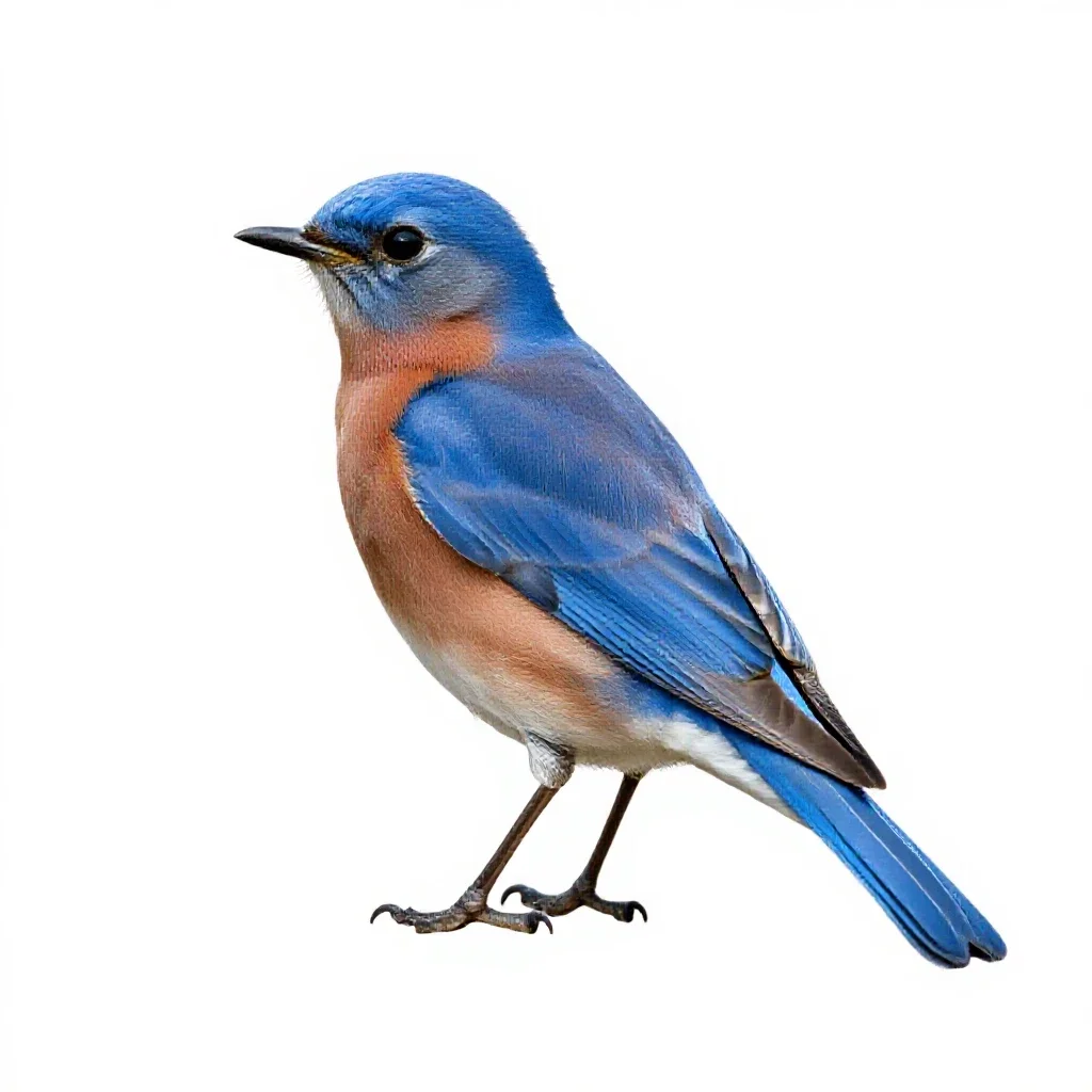 Bluebird isolated on a white background