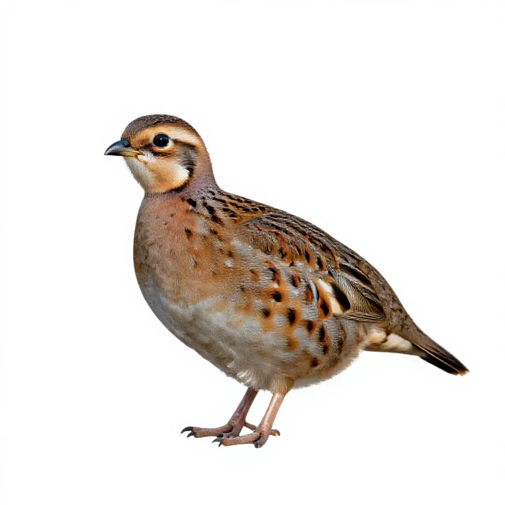 Bobwhite isolated on a white background