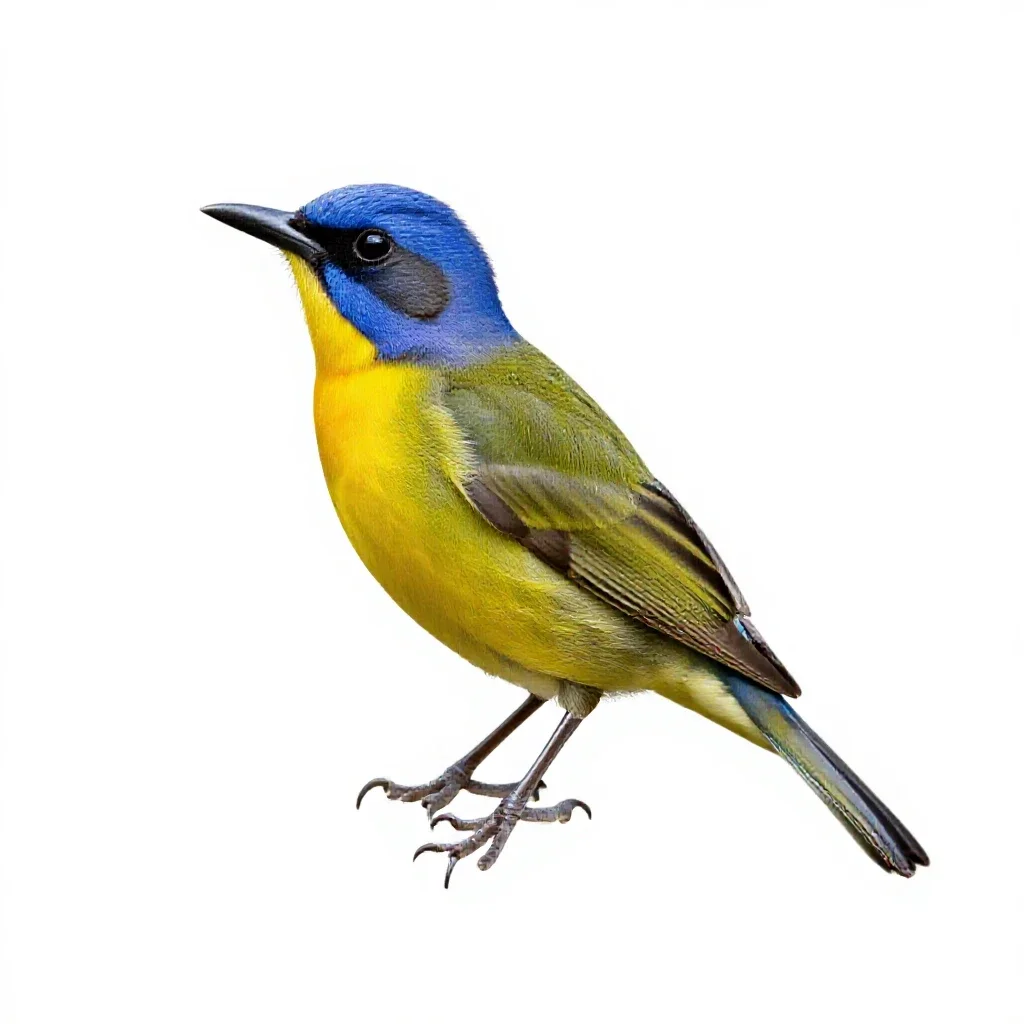 Broadbill isolated on a white background