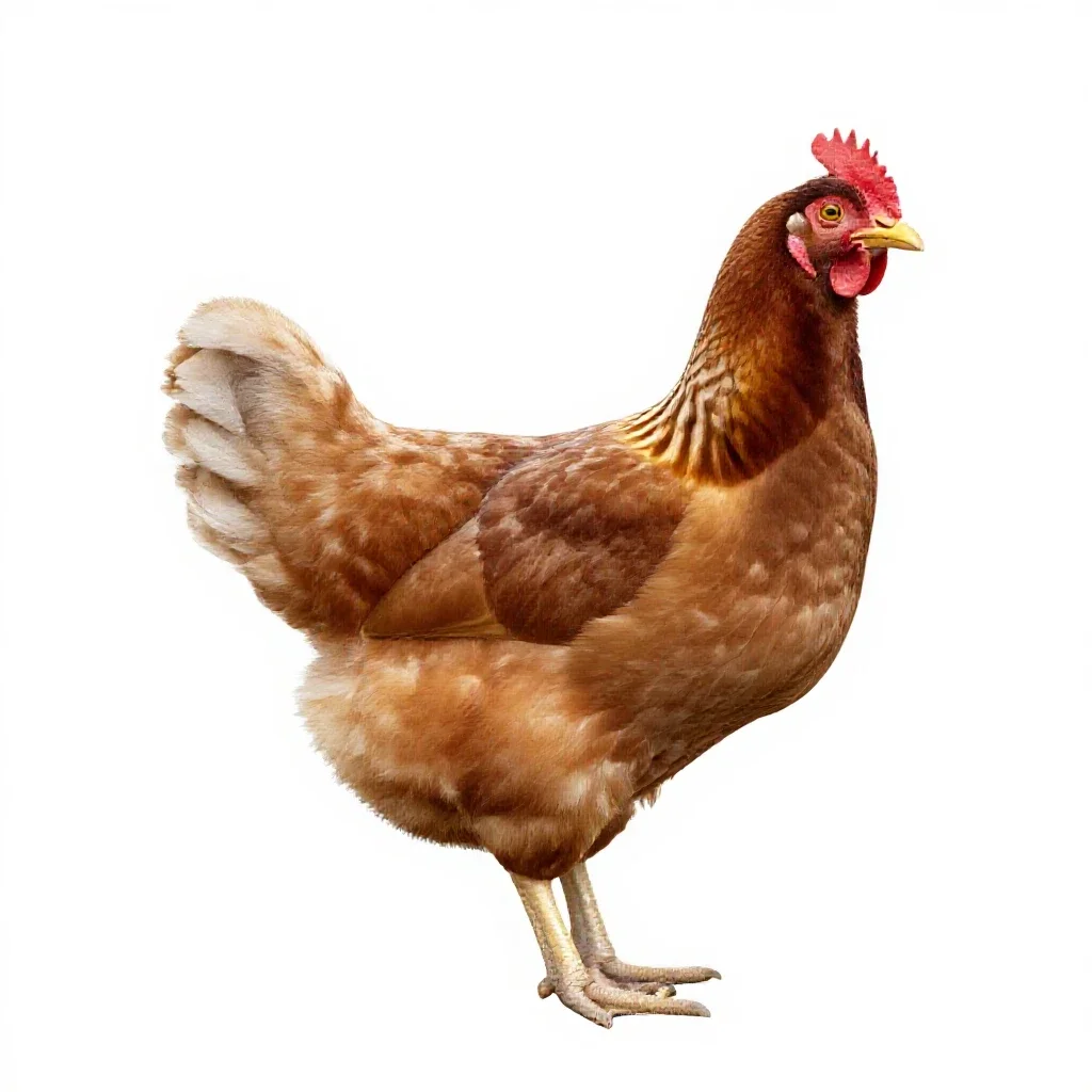 Brood hen isolated on a white background
