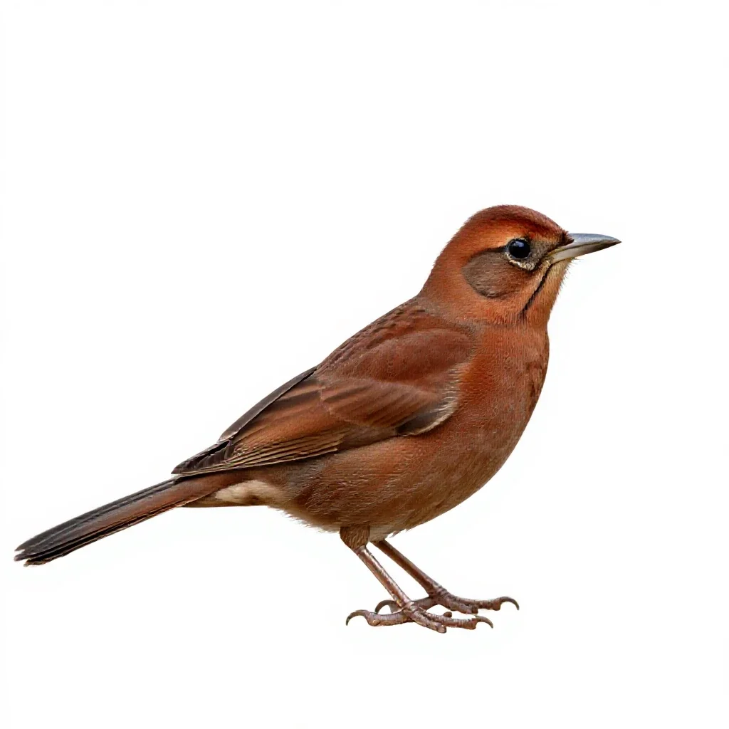 Brown thrasher isolated on a white background