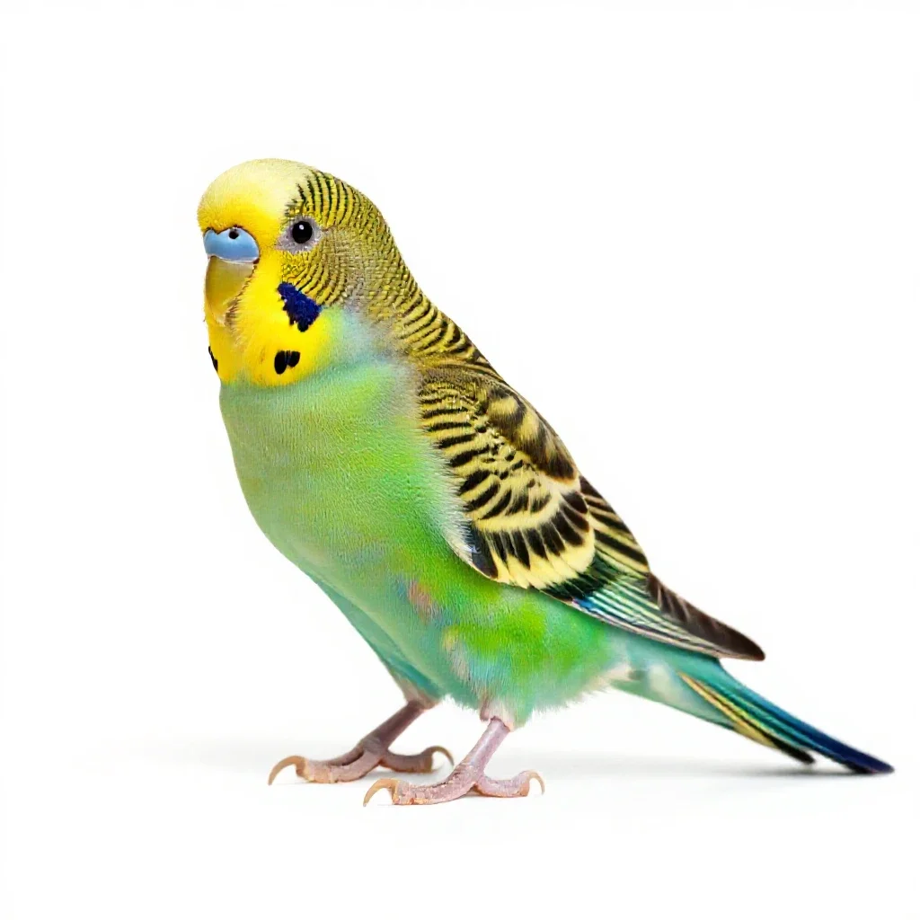 Budgerigar isolated on a white background