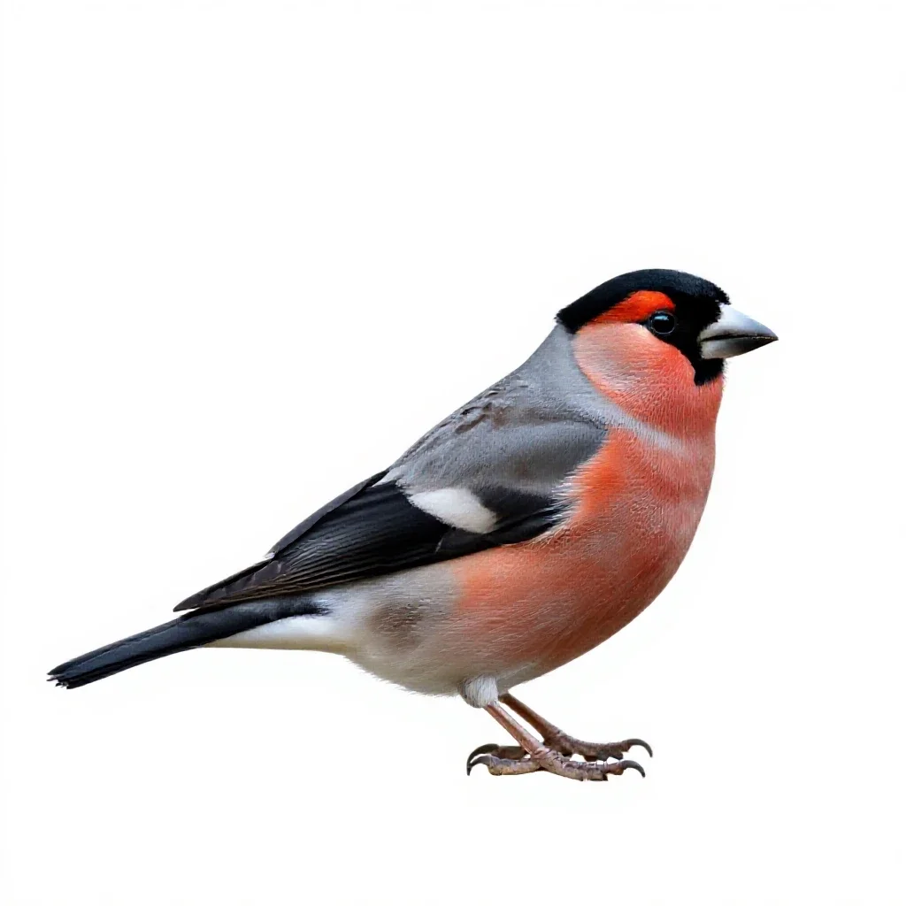 Bullfinch isolated on a white background