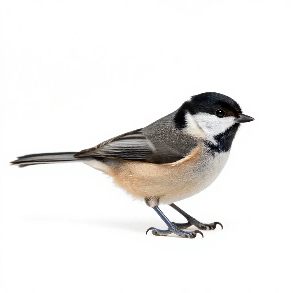 Bushtit isolated on a white background