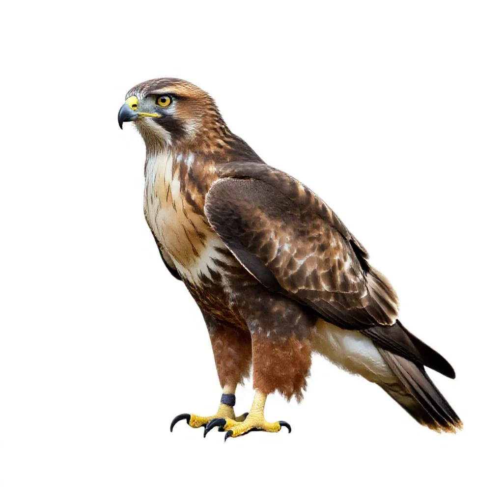 Buzzard isolated on a white background