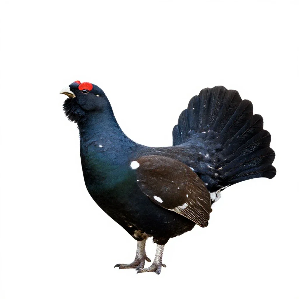 Capercaillie isolated on a white background