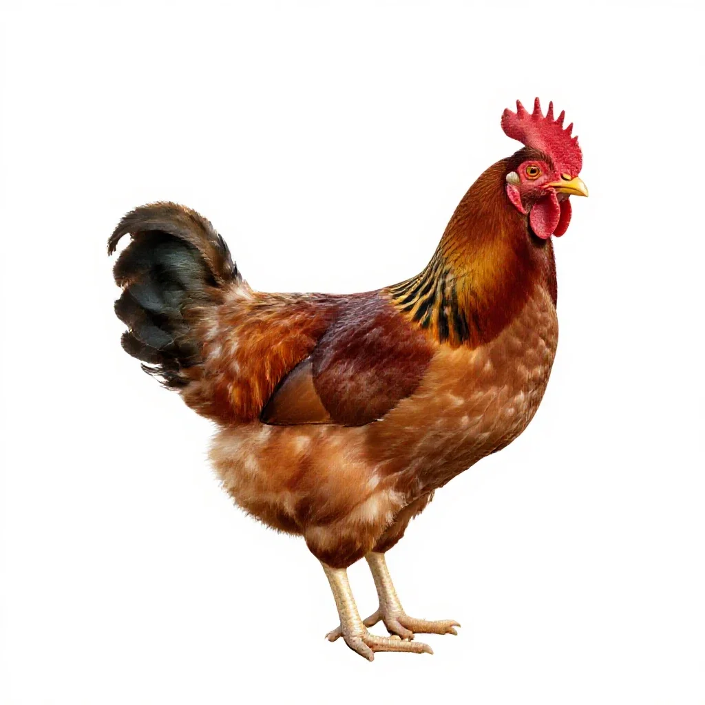 Capon isolated on a white background