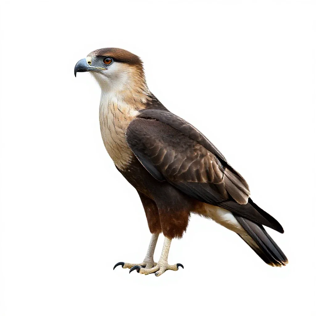 Caracara isolated on a white background