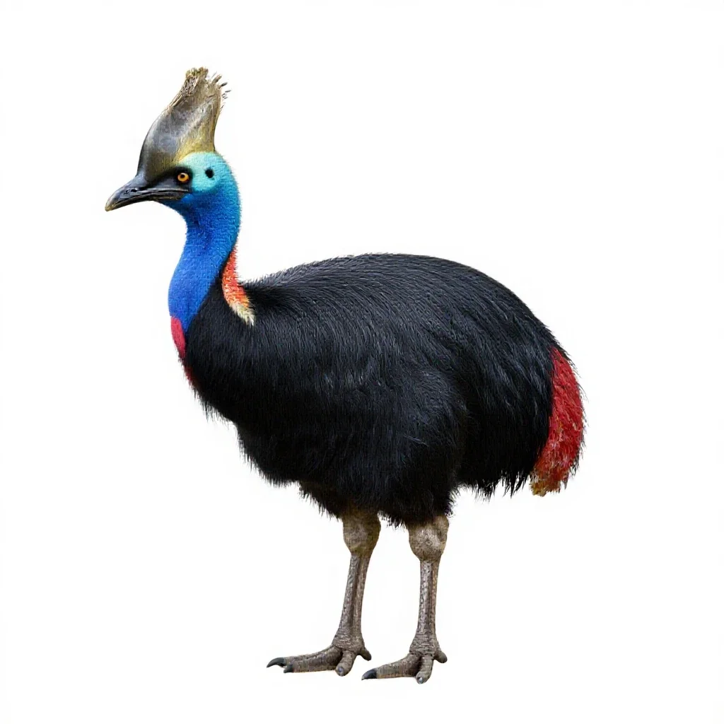 Cassowary isolated on a white background