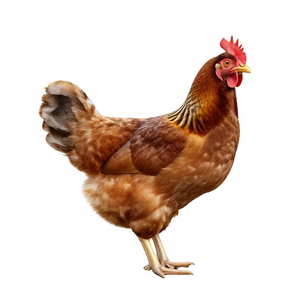 Chicken isolated on a white background