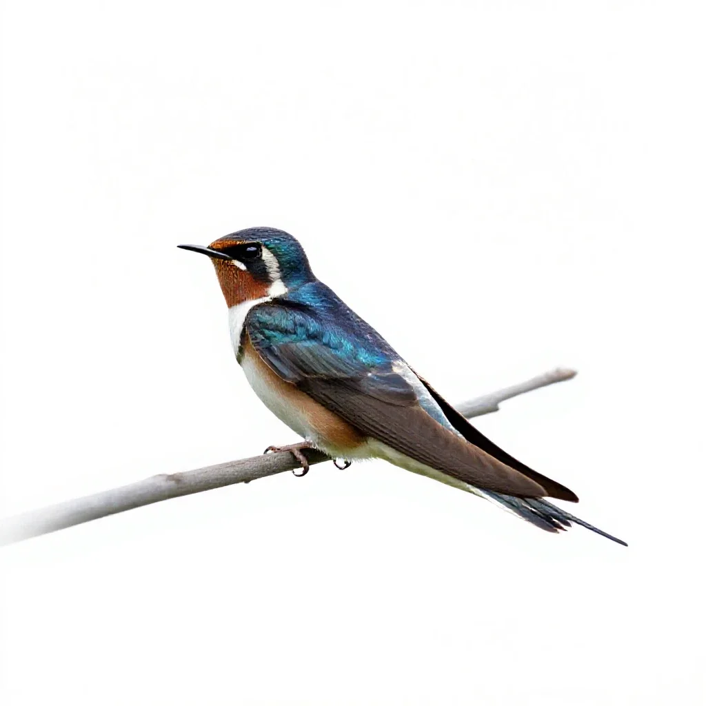 Chimney swift isolated on a white background