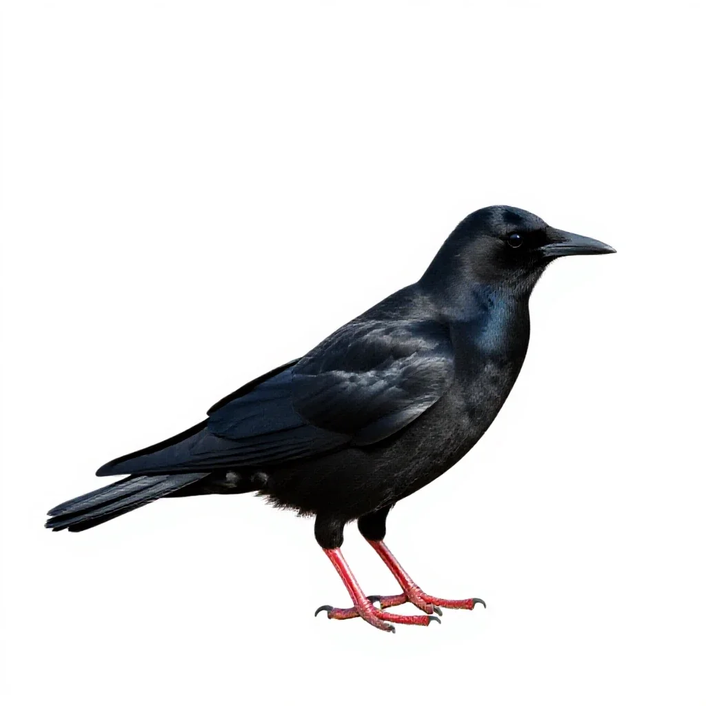 Chough isolated on a white background