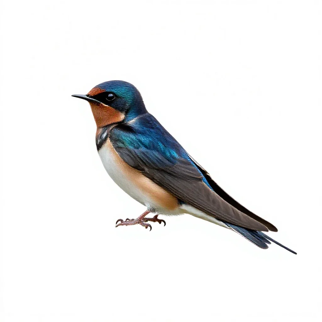 Cliff swallow isolated on a white background