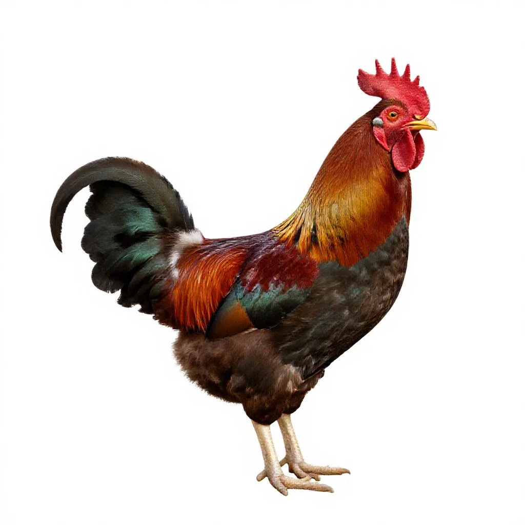 Cockerel isolated on a white background