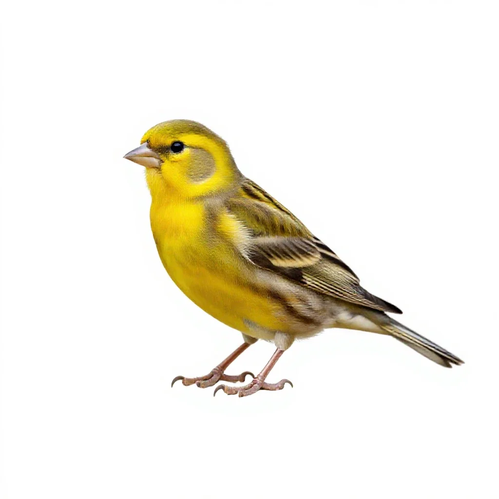 Common canary isolated on a white background