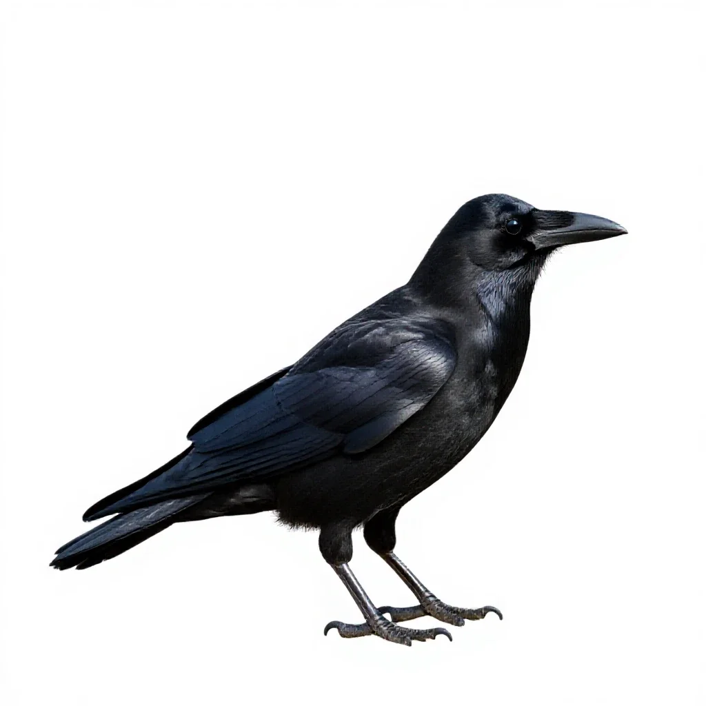 Crow isolated on a white background