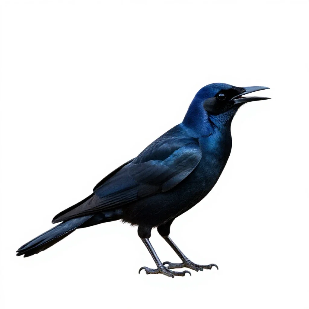 Currawong isolated on a white background