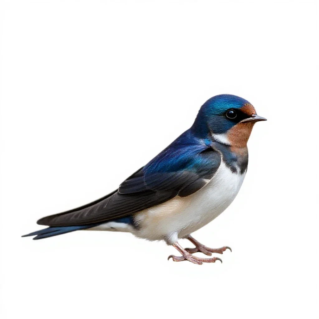 Fairy swallow isolated on a white background