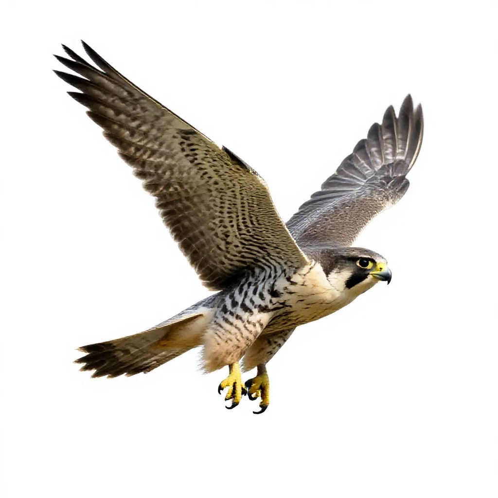 Falcon isolated on a white background