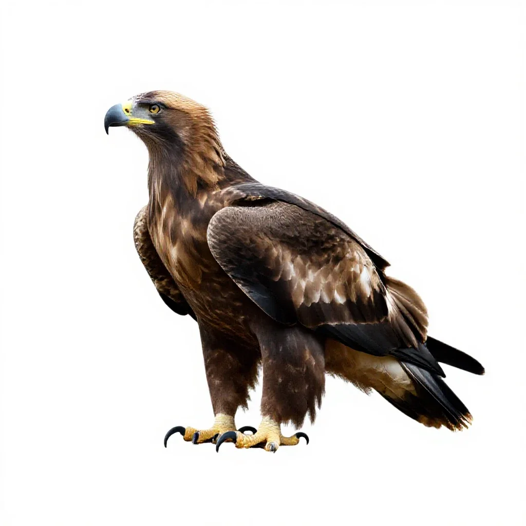 Fishing eagle isolated on a white background