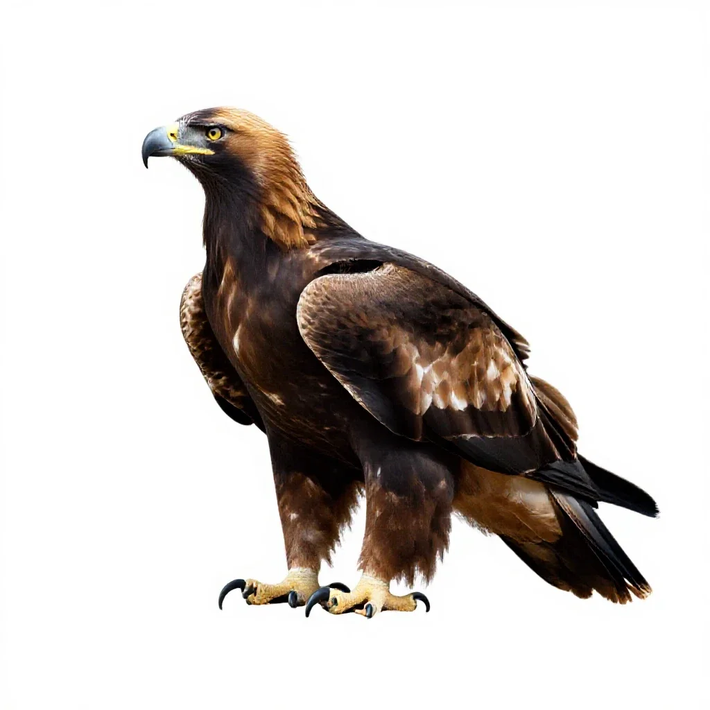 Golden eagle isolated on a white background