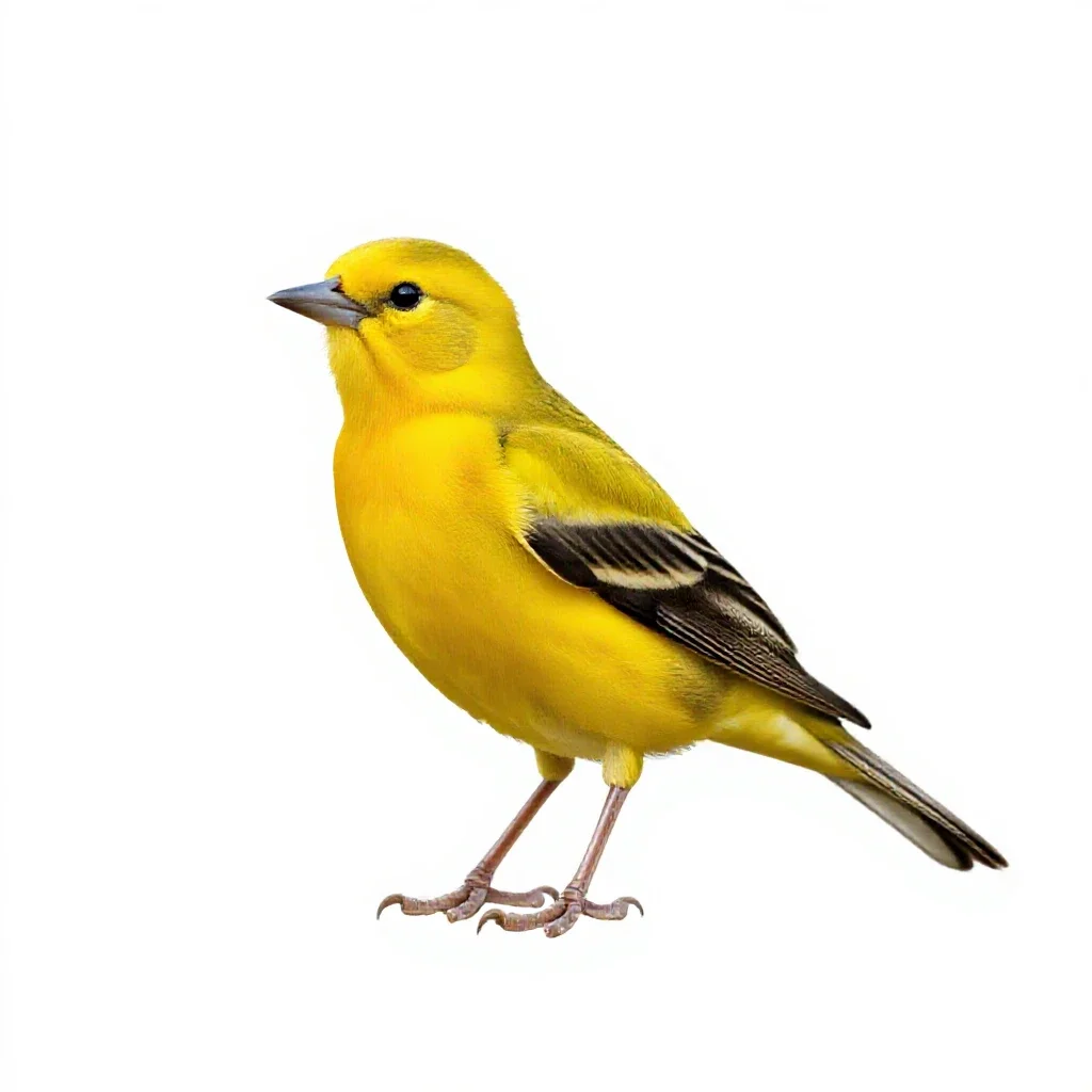 Golden oriole isolated on a white background