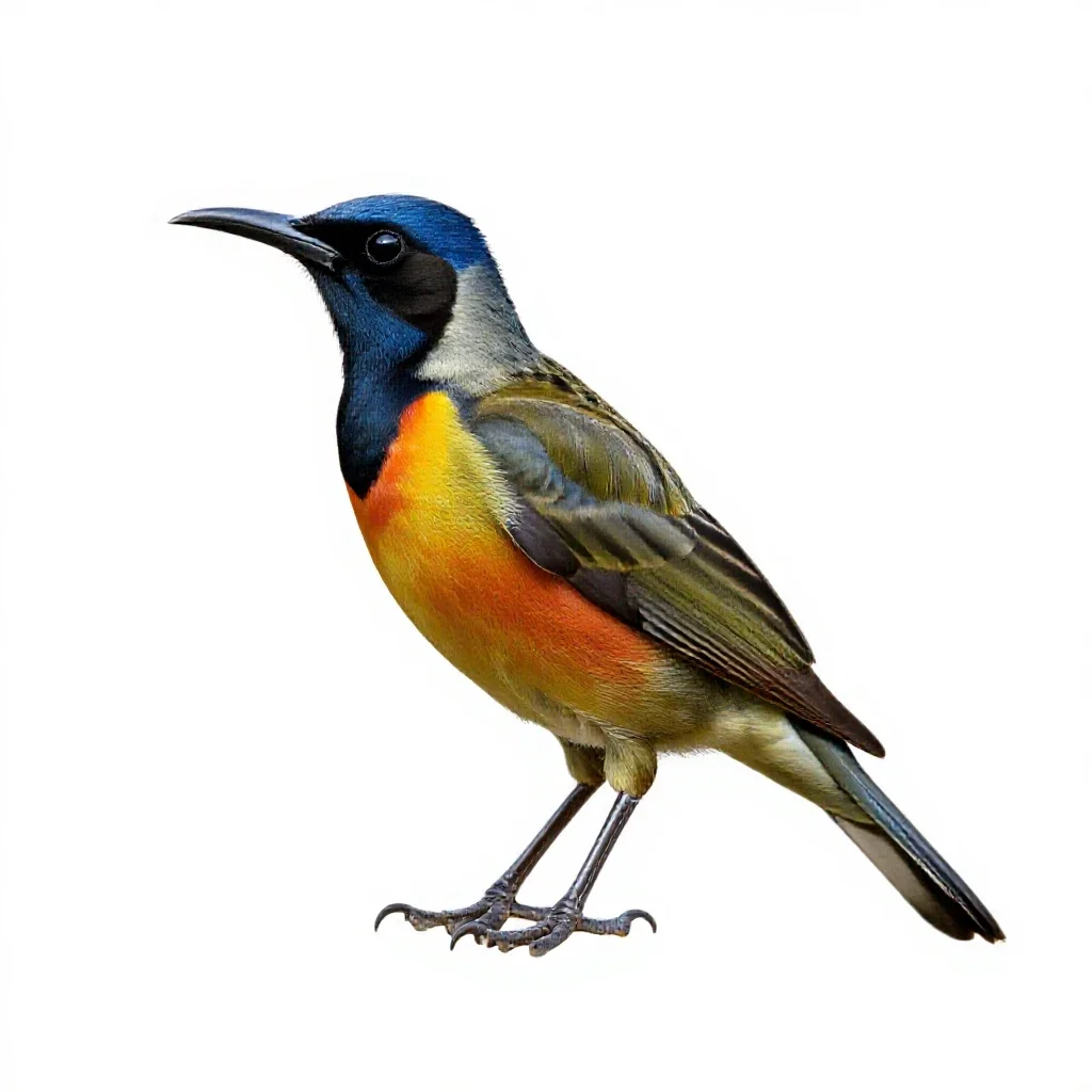 Great bowerbird isolated on a white background