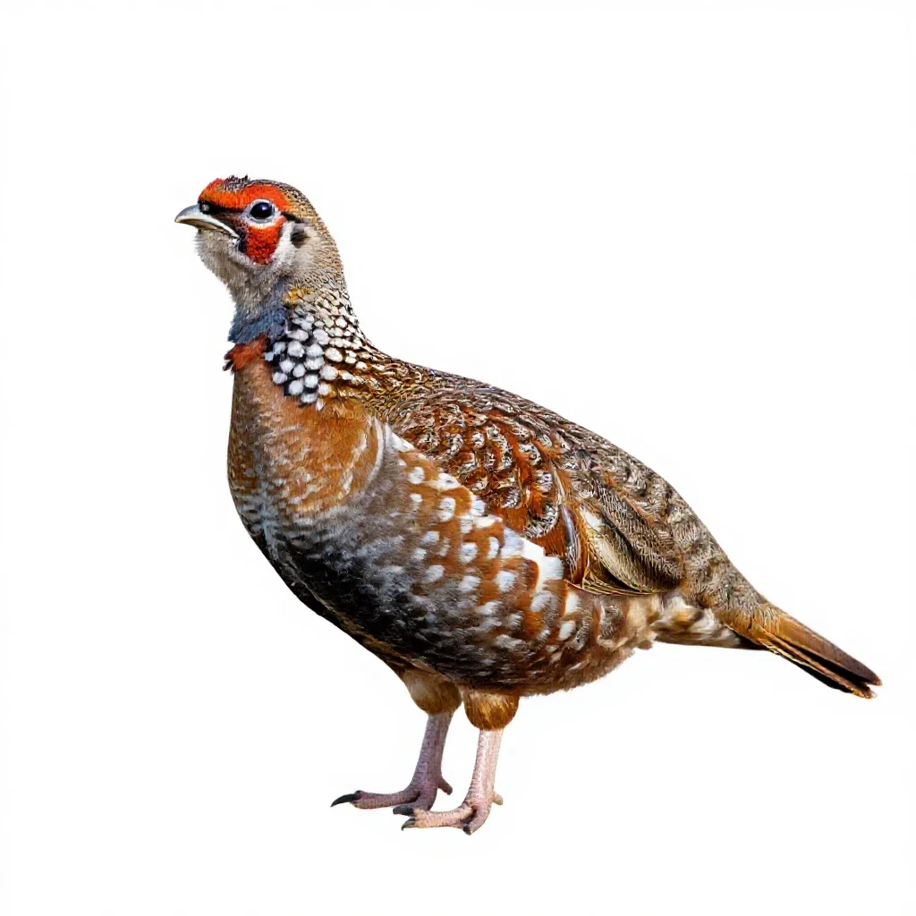 Greater prairie chicken isolated on a white background