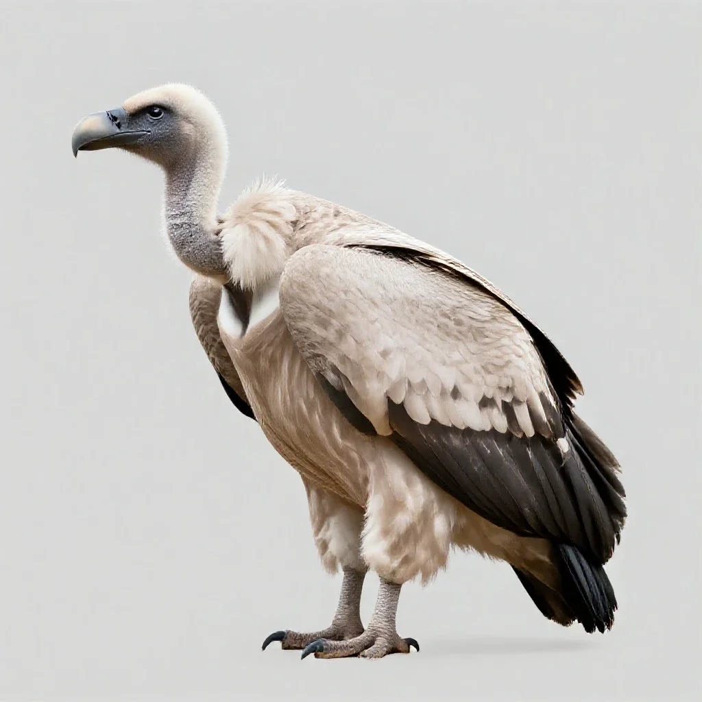 Griffon vulture isolated on a white background
