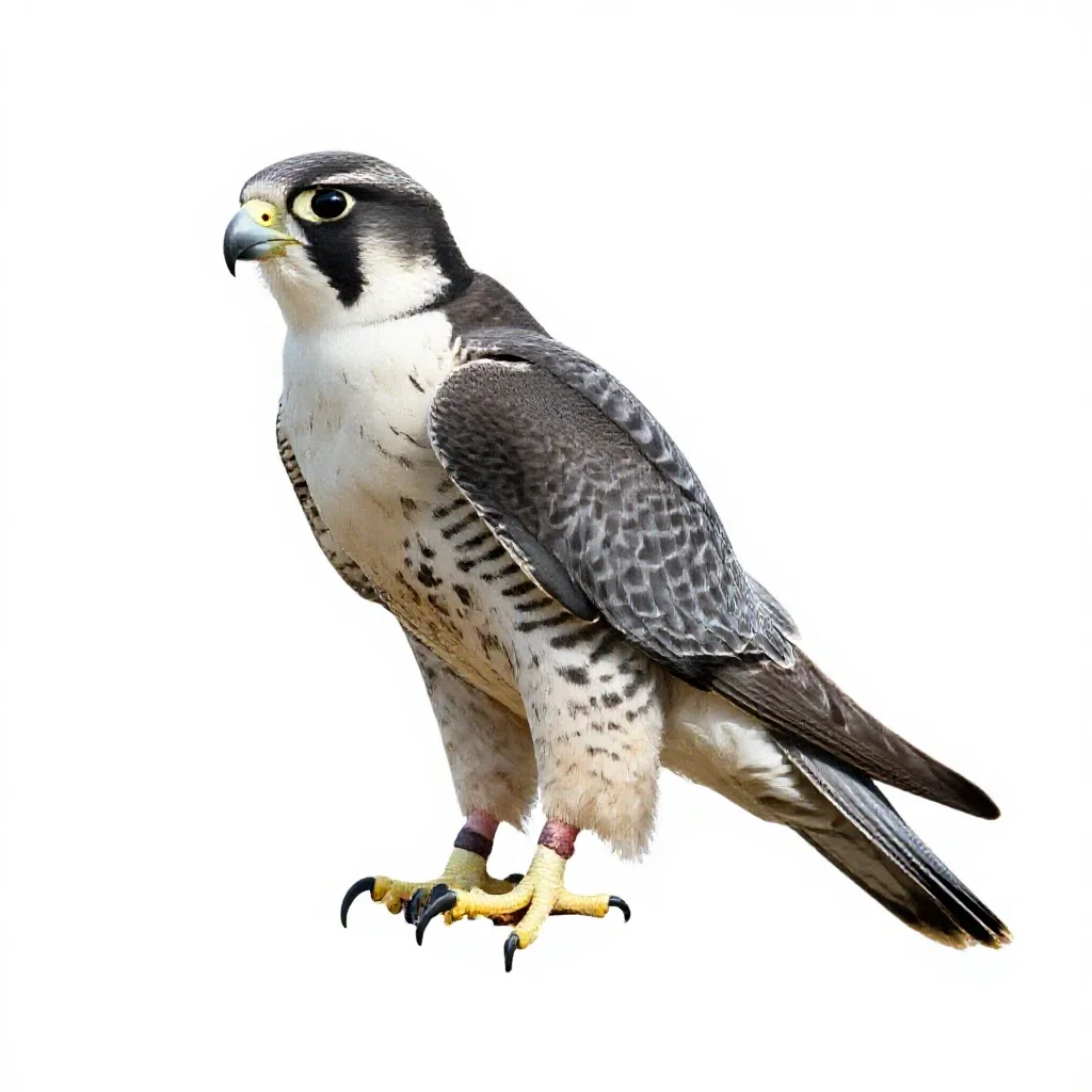 Gyrfalcon isolated on a white background