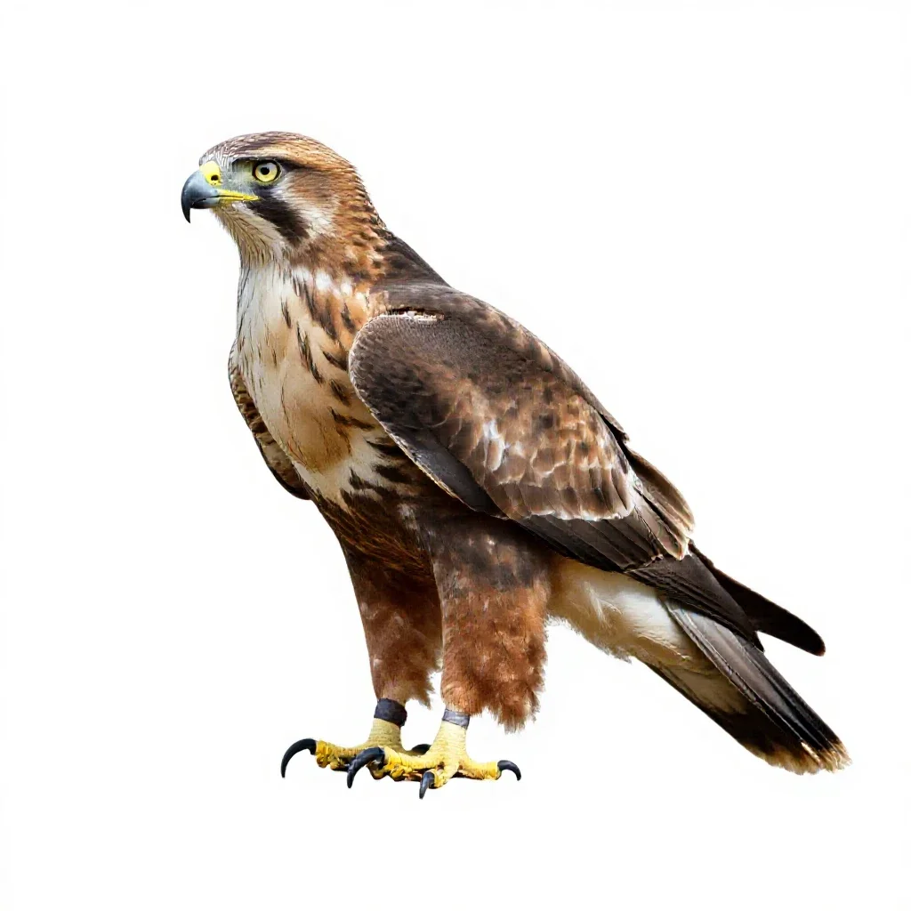 Harrier eagle isolated on a white background