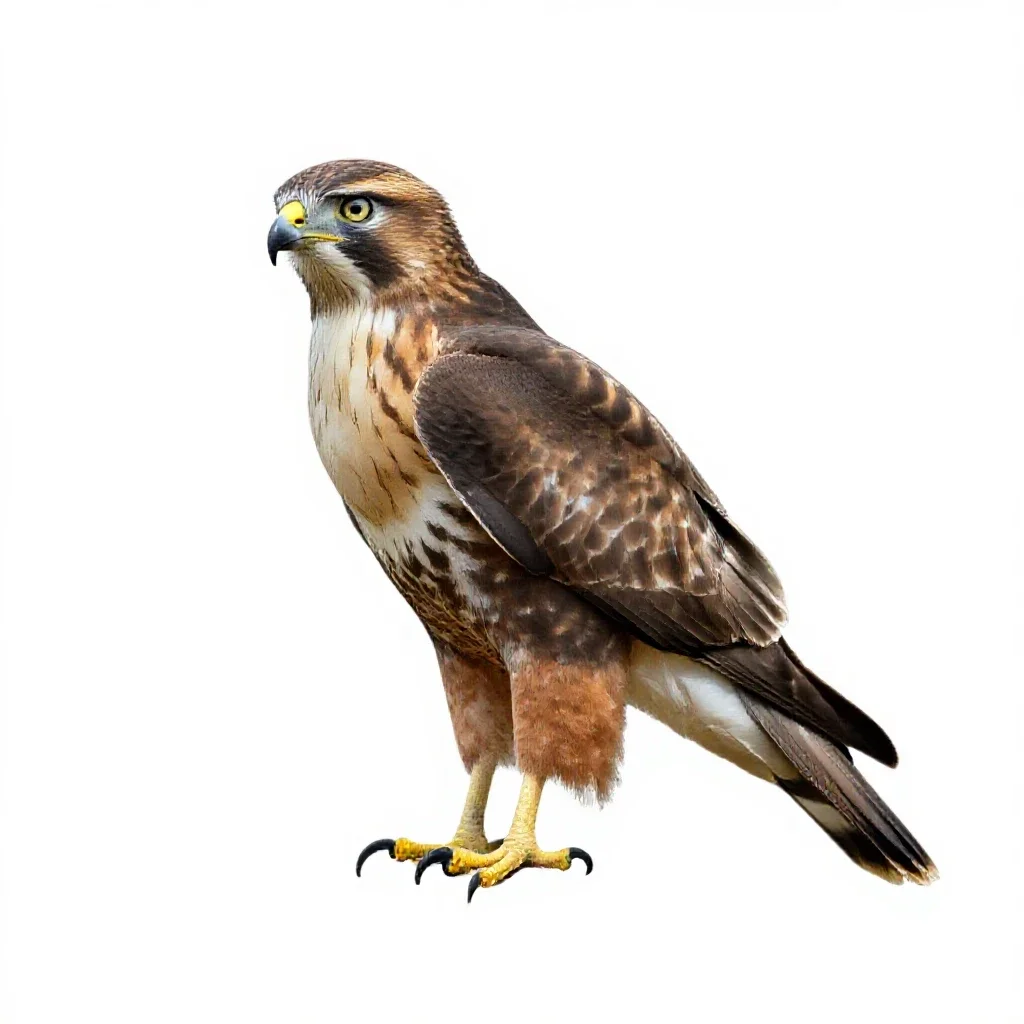 Hawk isolated on a white background