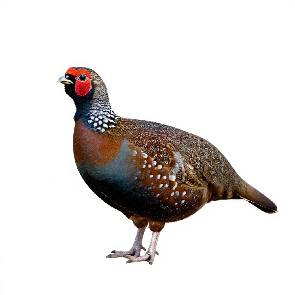 Heath hen isolated on a white background