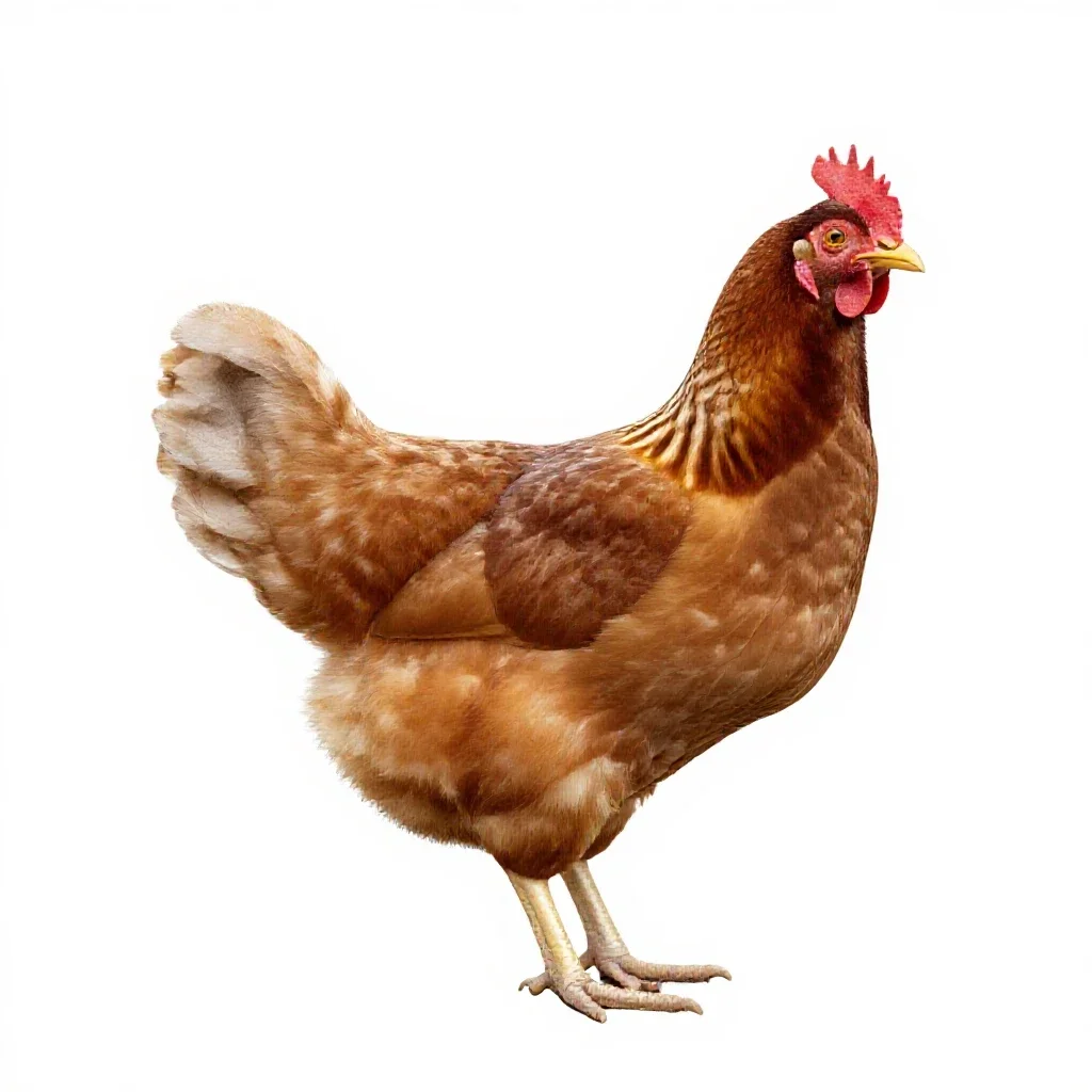 Hen isolated on a white background
