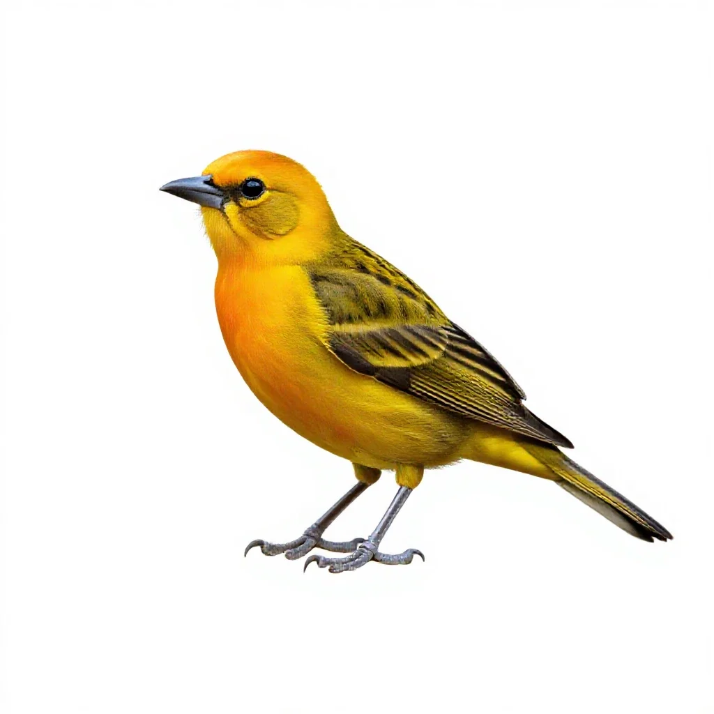 Hepatic tanager isolated on a white background