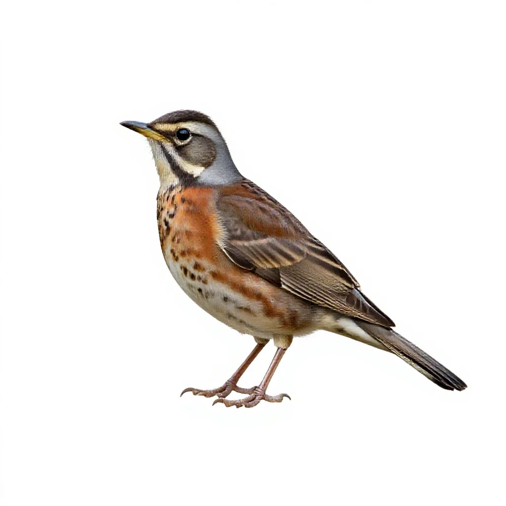 Hermit thrush isolated on a white background