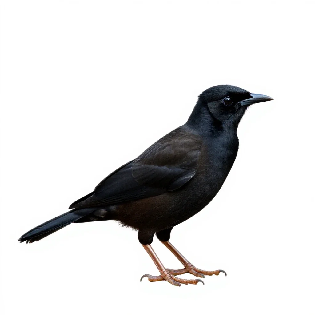 Hill myna isolated on a white background