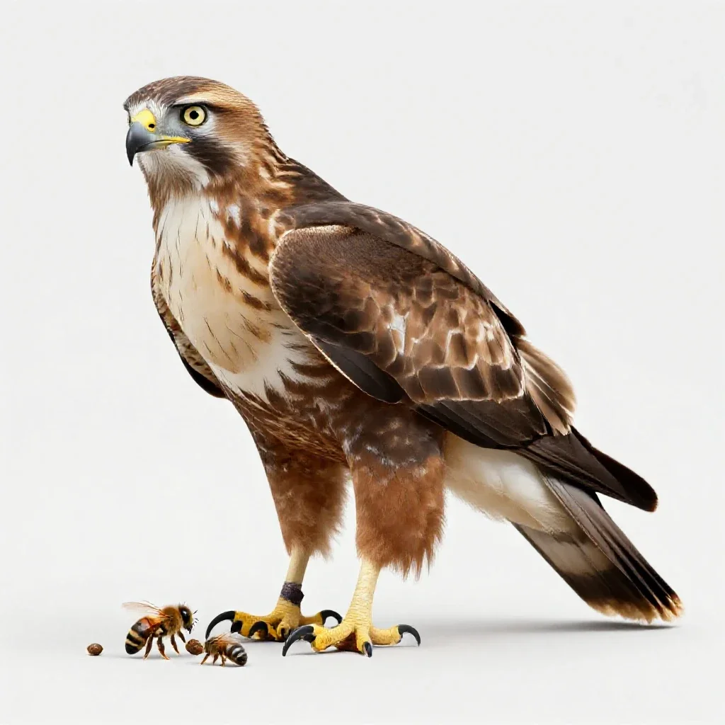 Honey buzzard isolated on a white background