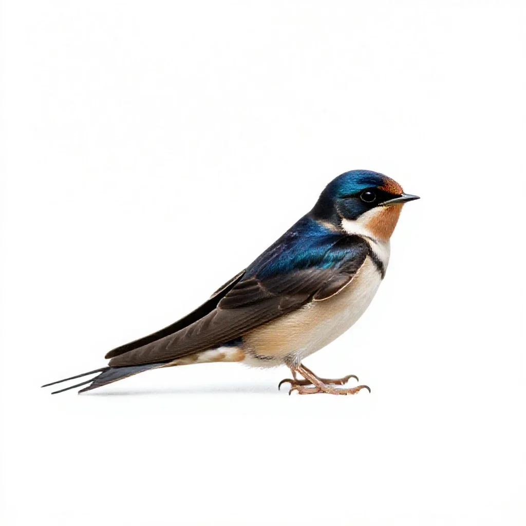 House martin isolated on a white background