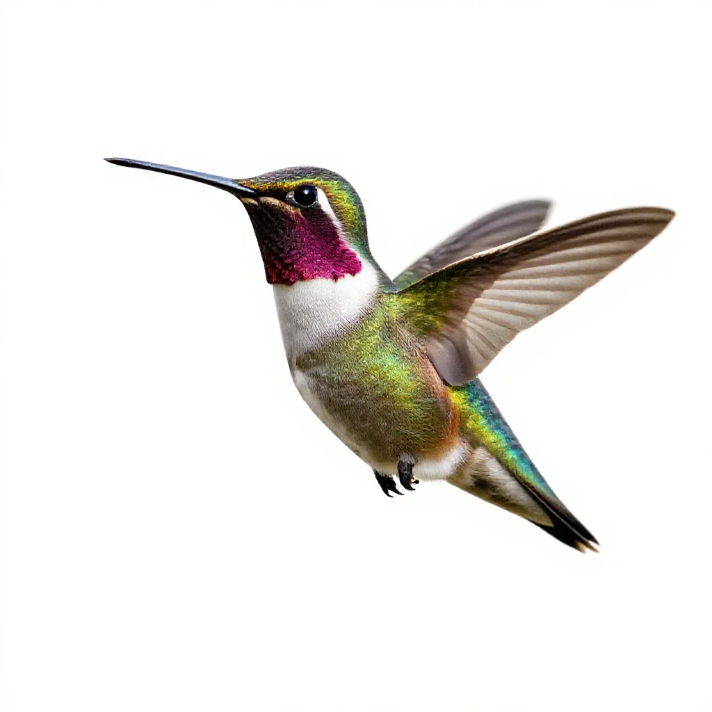 Hummingbird isolated on a white background