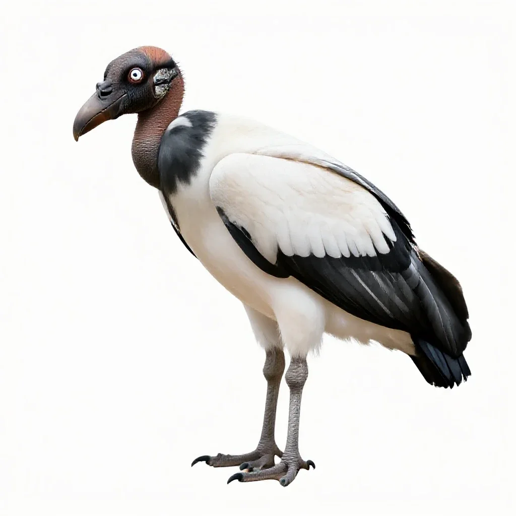 King vulture isolated on a white background