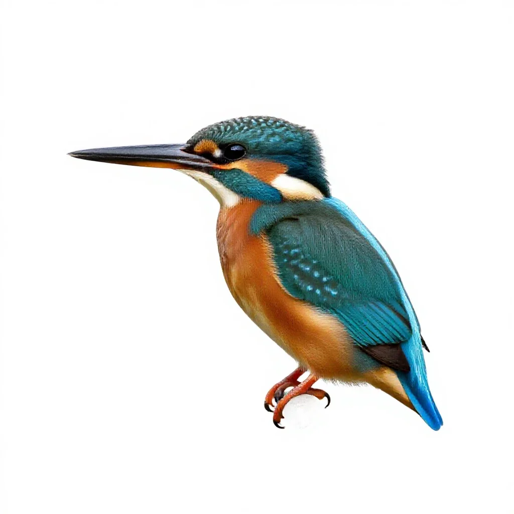 Kingfisher isolated on a white background