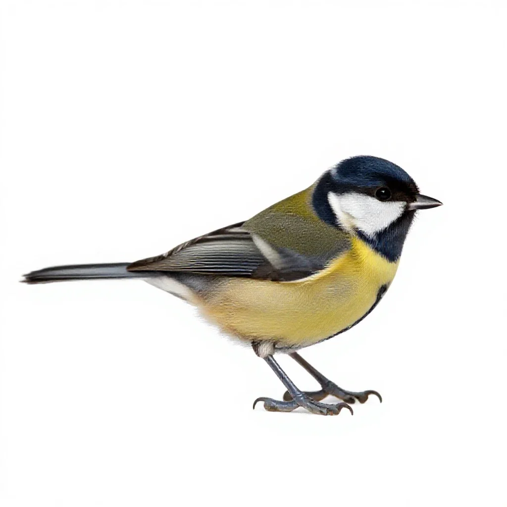 Kinglet isolated on a white background