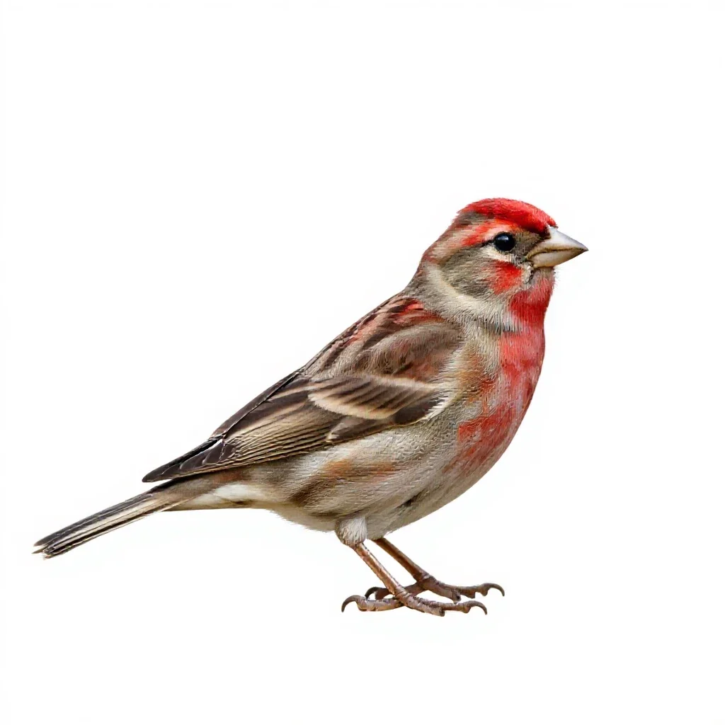 Linnet isolated on a white background