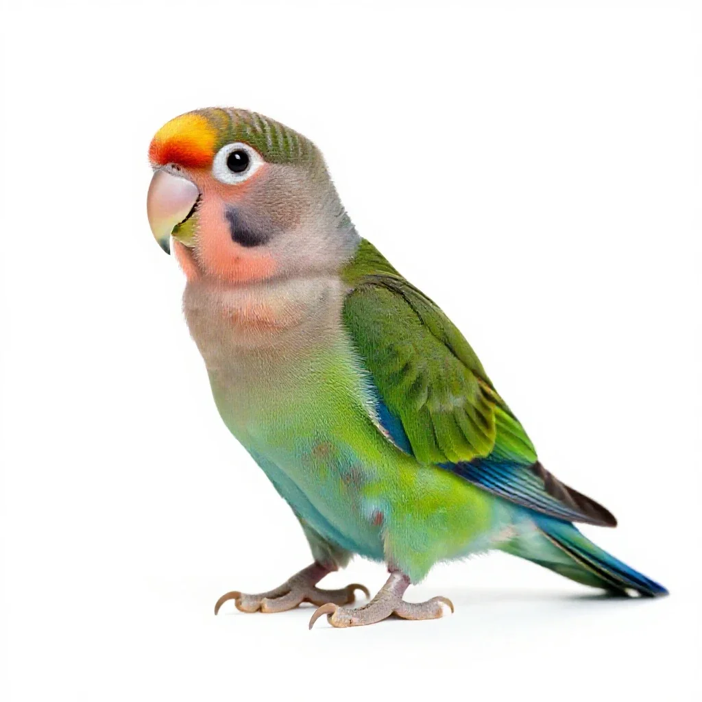 Lovebird isolated on a white background