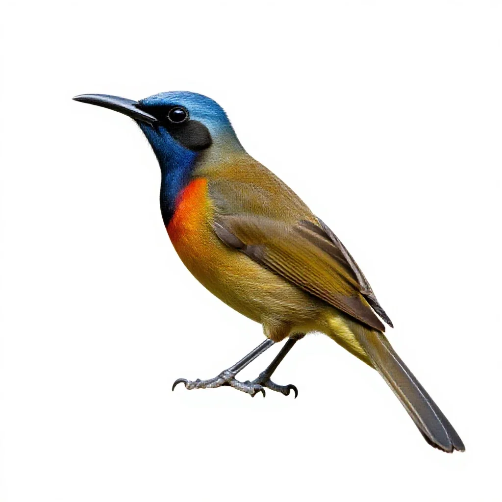 Manakin isolated on a white background