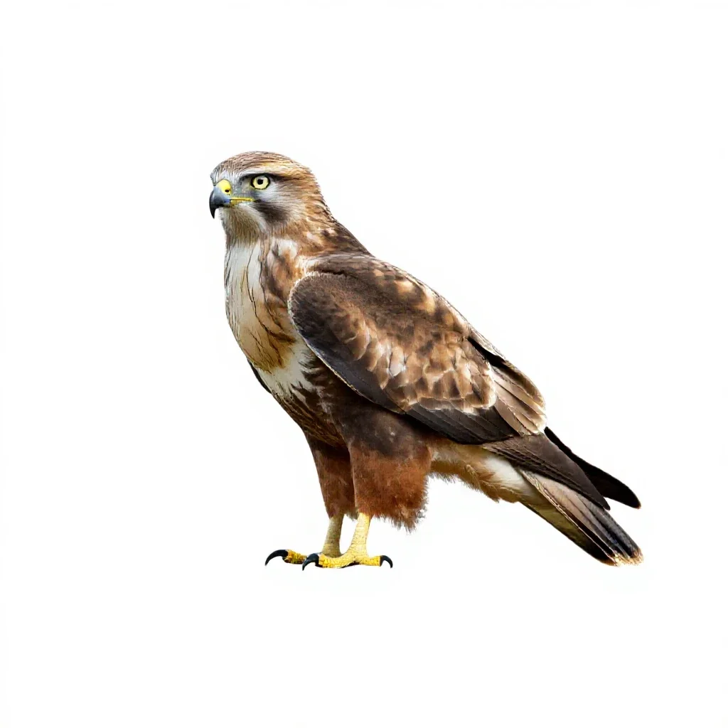 Marsh harrier isolated on a white background